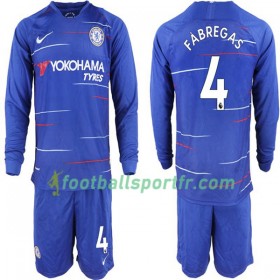 Tenue Chelsea Cesc Fabregas 4 Enfant Domicile 2018-2019 Maillot de Foot ML